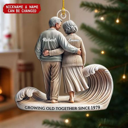 Gemeinsam alt werden - Personalisiertes Weihnachtsornament aus Acryl